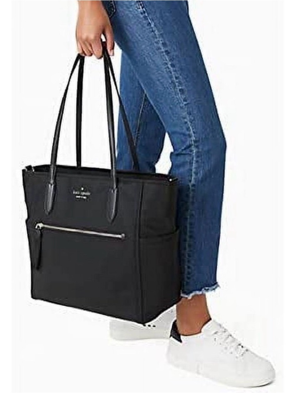 kate spade Black Diaper bag tote with Front Zip Pocket